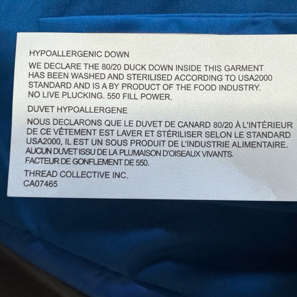 Pajar Canada Renshu Mens Down Puffer Jacket Royal Blue M NWOT - Picture 10 of 13